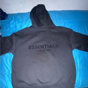 Essentials fear of god ss22 black hoodie